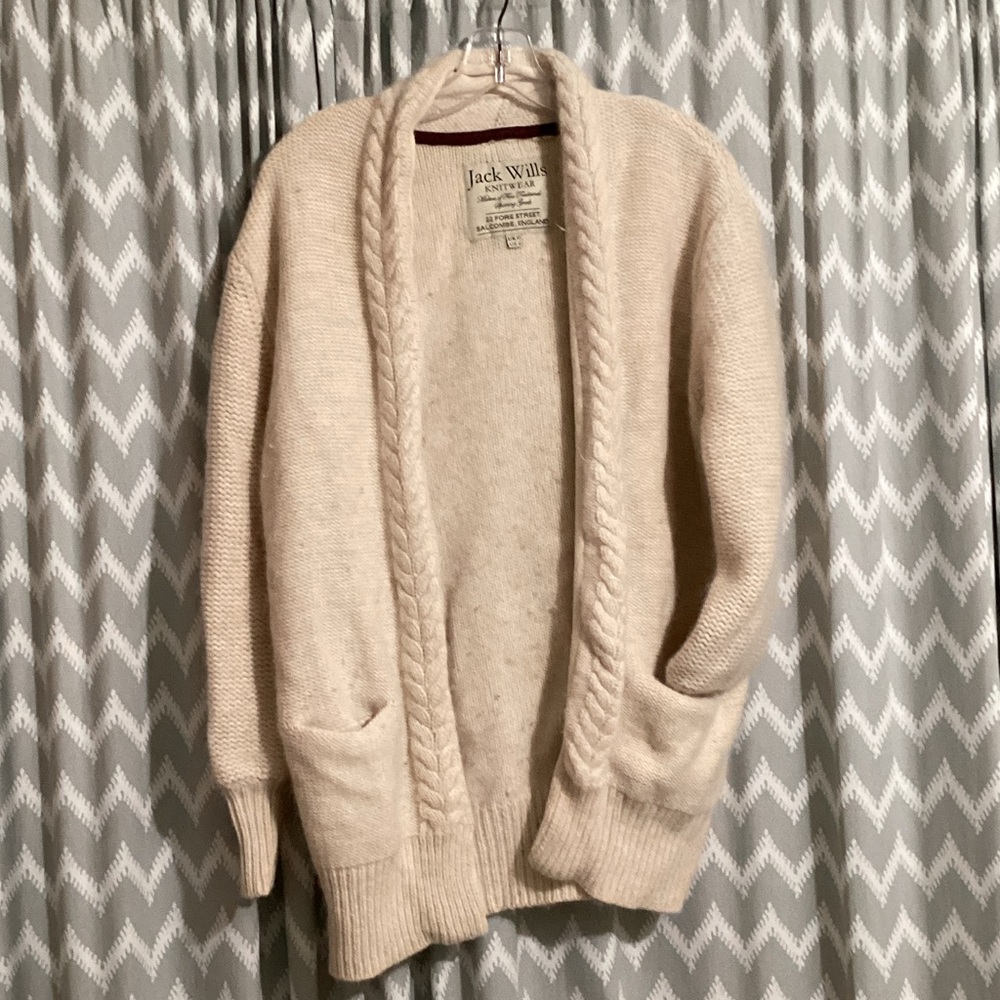 Jack Wills Ivory Chunky Knit Cardigan